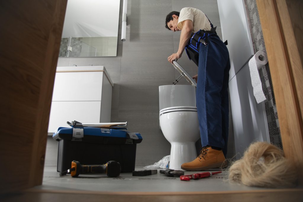 Toilet bowl repair service by emergency plumber Singapore